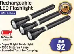 Grand Hyper Market Olsenmark Rechargeable LED Flashlight OMFL2604 offer