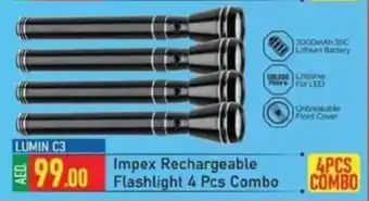 Grand Hyper Market Impex Rechargeable Flashlight Combo offer