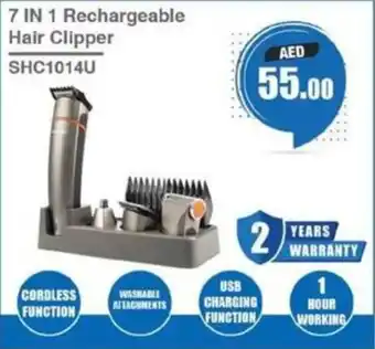 Grand Hyper Market 7 IN 1 Rechargeable Hair Clipper SHC1014U offer