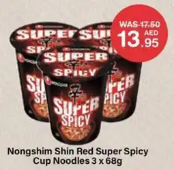 Choithrams Nongshim Shin Red Super Spicy Cup Noodles offer