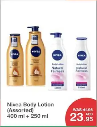 Choithrams Nivea Body Lotion Assorted offer