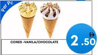 West Zone Supermarket Cones -vanila/chocolate offer