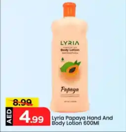 Mark & Save Lyria Papaya Hand And Body Lotion offer