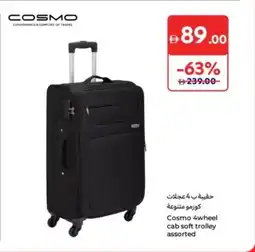Carrefour Cosmo 4wheel cab soft trolley offer