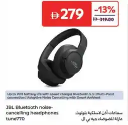 Carrefour JBL Bluetooth noise-cancelling headphones tune770 offer