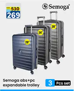 KM Trading Semoga abs + pc expandable trolley offer