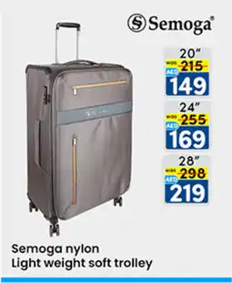 KM Trading Semoga nylon Light weight soft trolley offer
