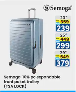 KM Trading Semoga 10% pc expandable front poket trolley offer