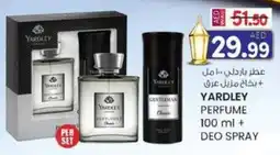 KM Trading Yardley perfume + deo spray offer