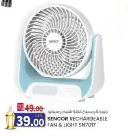 KM Trading Sencor rechargeable fan & light SN7017 offer