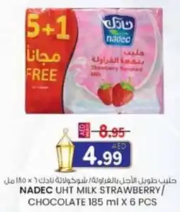 KM Trading Nadec uht milk strawberry / chocolate offer