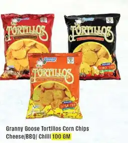 West Zone Supermarket Granny Goose Tortillos Corn Chips Cheese BBQ Chilli offer