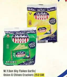 West Zone Supermarket M.Y.San Sky Flakes Garlic Onion & Chives Crackers offer