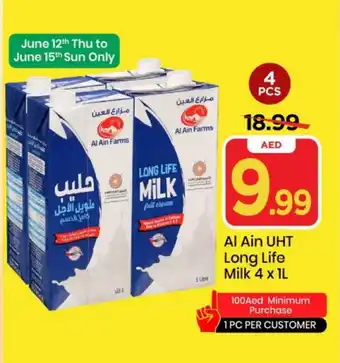Mark & Save AL AIN Long Life / UHT Milk offer