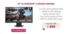 Eros LG UltraGear Curved gaming offer