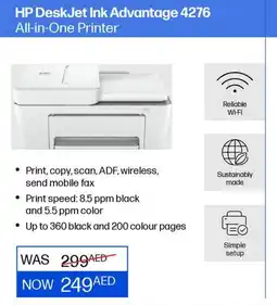 Eros HP DeskJet Ink Advantage 4276 All-in-One Printer offer