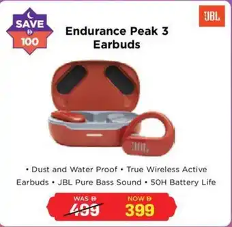 Eros JBL Endurance Peak 3 Earbuds offer