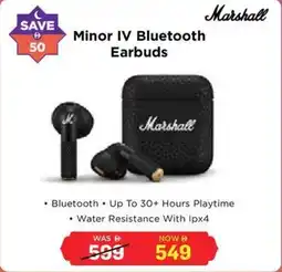 Eros Marshall Minor IV Bluetooth Earbuds offer