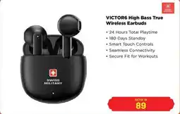 Eros Swiss Military Victor6 High Bass True Wireless Earbuds offer