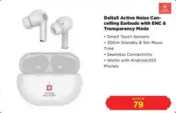 Eros Swiss Military Delta5 Active Noise Cancelling Earbuds with ENC & Transparency Mode offer