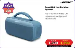 Eros Bose SoundLink Max Portable Speaker offer
