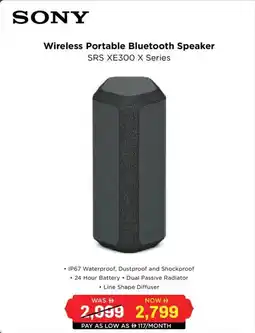Eros Sony Wireless Portable Bluetooth Speaker SRS XE300 X Series offer