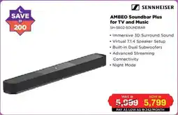 Eros Sennheiser Ambeo Soundbar Plus for TV and Music offer