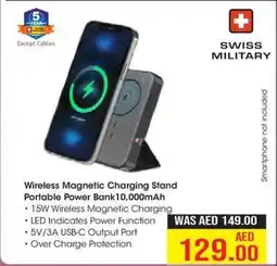 Eros Swiss Military Wireless Magnetic Charging Stand Portable Power Bank 10,000mAh offer