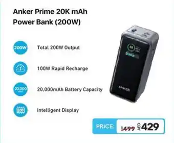 Eros Anker Prime 20K mAh Power Bank (200W) offer