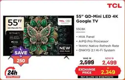 Eros TCL qd-mini led 4k google tv offer