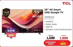 Eros TCL 4k smart uhd google tv offer