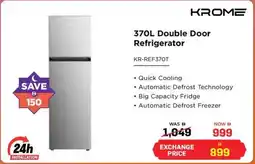 Eros Krome Double Door Refrigerator offer