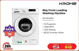 Eros Krome Front Loading Washing Machine offer
