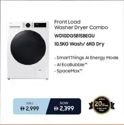 Eros Front Load Washer Dryer Combo WD10DG5B15BEGU offer