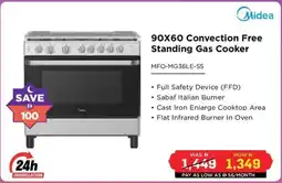 Eros Midea Convection Free Standing Gas Cooker offer