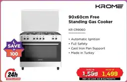 Eros Krome Free Standing Gas Cooker offer