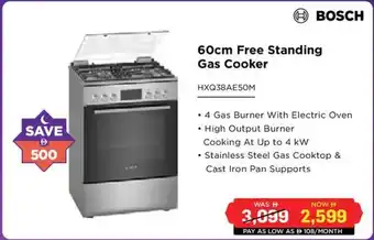 Eros Bosch Free Standing Gas Cooker offer