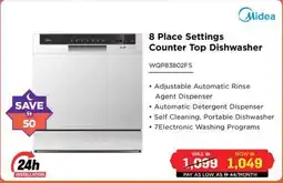 Eros Midea 8 Place Settings Counter Top Dishwasher offer