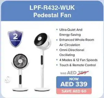 Eros LPF-R432-WUK Pedestal Fan offer