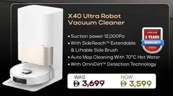 Eros X40 Ultra Robot Vacuum Cleaner offer