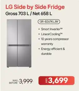 Eros LG Side by Side Fridge offer
