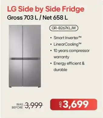 Eros LG Side by Side Fridge offer