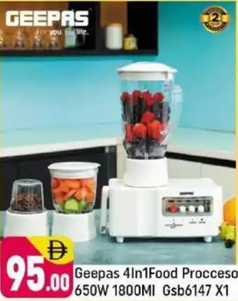 Shaklan Geepas 4 in 1 Food Proccesor GSB6147 offer