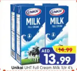 Al Madina Hypermarket Unikai UHT Full Cream Milk 4's offer