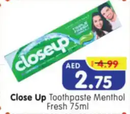 Al Madina Hypermarket Close Up Toothpaste Menthol Fresh offer