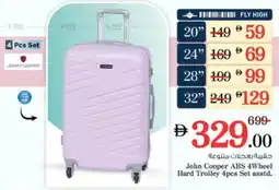 Nesto John Cooper ABS 4Wheel Hard Trolley offer