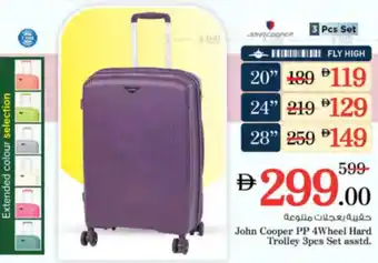 Nesto John Cooper PP 4Wheel Hard Trolley offer