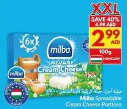 Viva Milba Spreadable Cream Cheese Portions offer