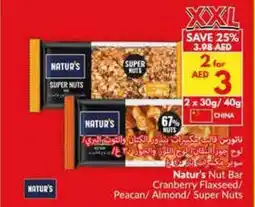 Viva Natur's nut bar cranberry flaxseed peacan almond super nuts offer