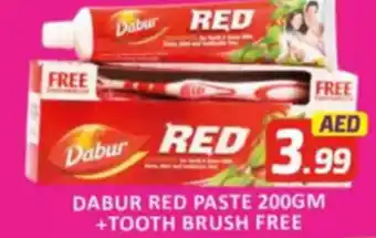 Al Madina Hypermarket Dabur red paste +tooth brush free offer